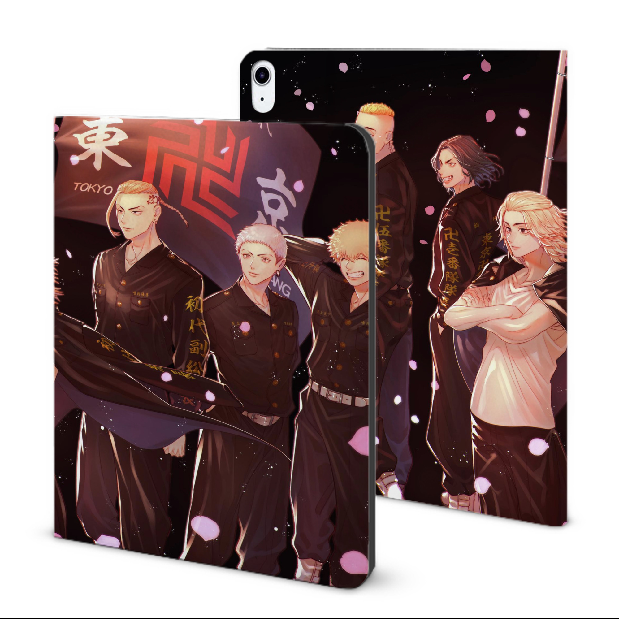 （画像用） 東京リベンジャーズ Tokyo Revengers IPad ケース ブック型 PUレザー TPU 耐衝撃 軽量 薄型 ペン収納なし 全面保護 IPad 各モデル対応